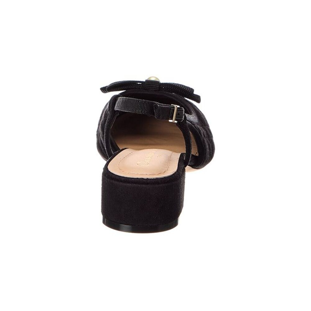 Dior Ballet Quilted Suede Slingback Pump, Black - Picture 3 of 5